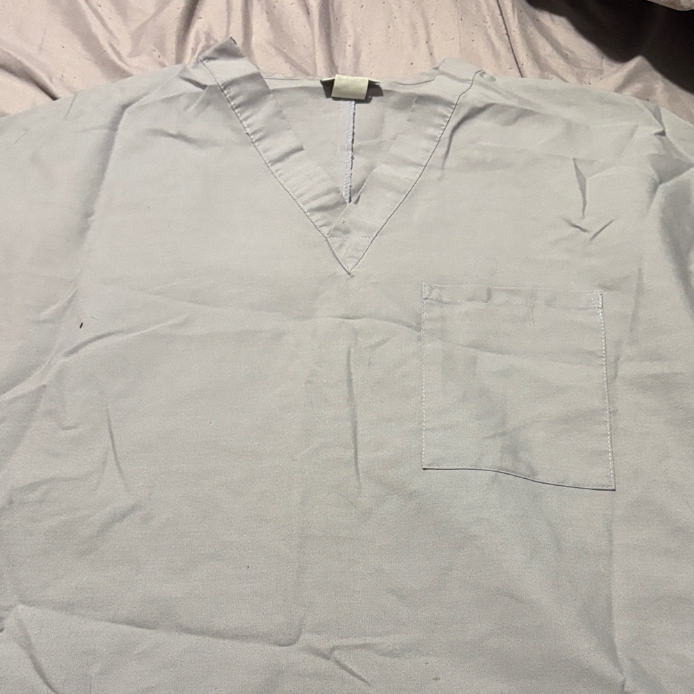 Light purple V-Neck Scrub Top